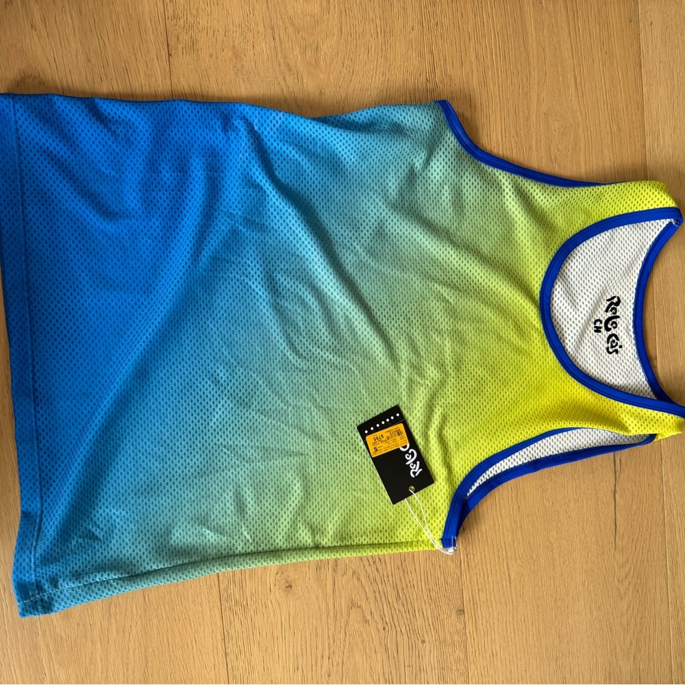 Blue and Yellow Gradient Tank Top